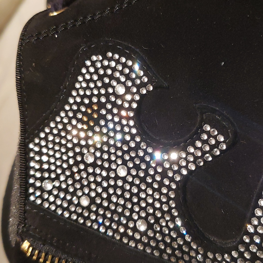 Beverly Feldman NEW Designer Sneakers High-Top Rhinestones Black Suede Women's - Picture 12 of 16